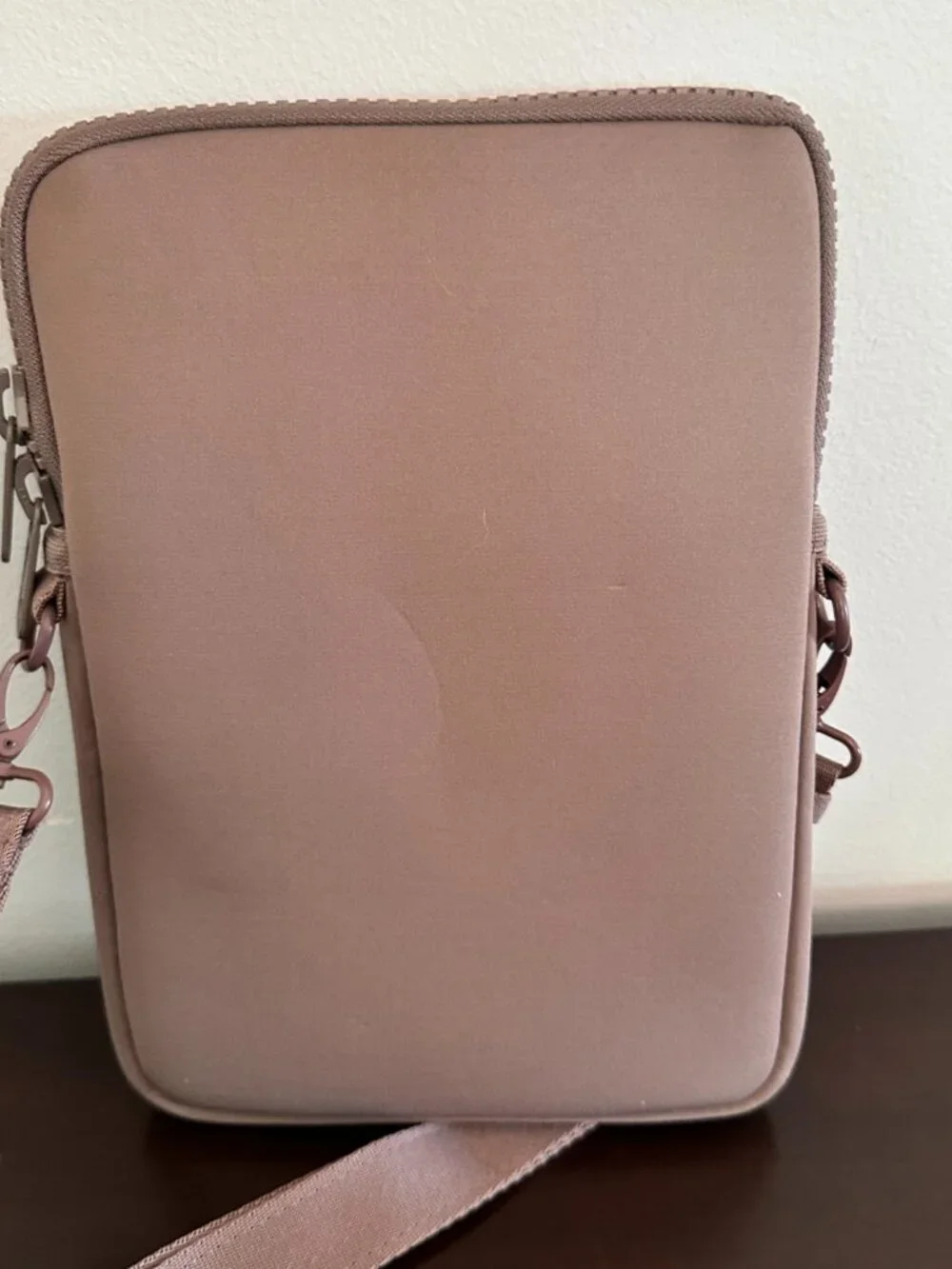 Dagne Dover Laptop Sleeve Crossbody Bag Blush Pink Color 11 x 8